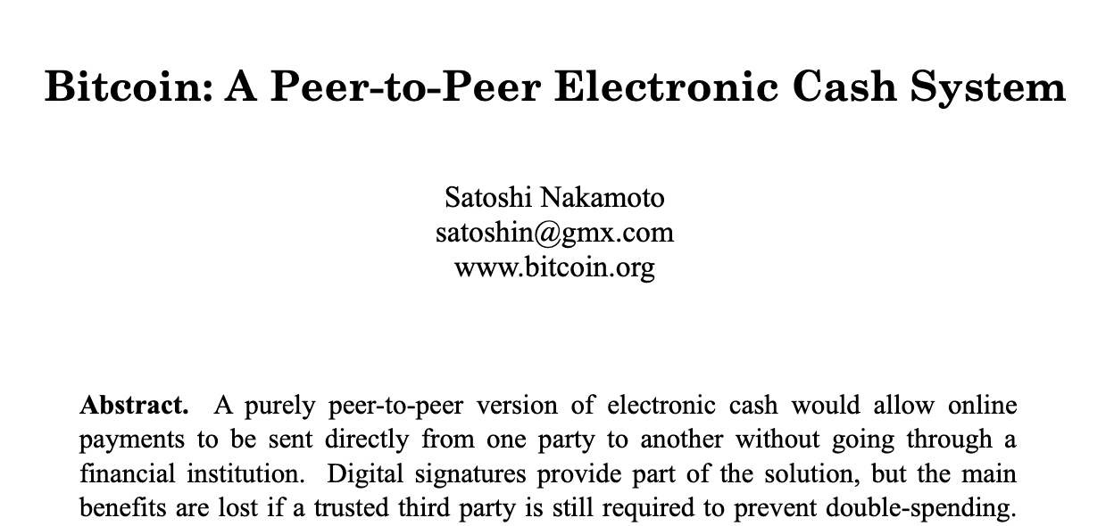 Bitcoin whitepaper